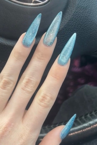 Reflective Teal Cat Eye