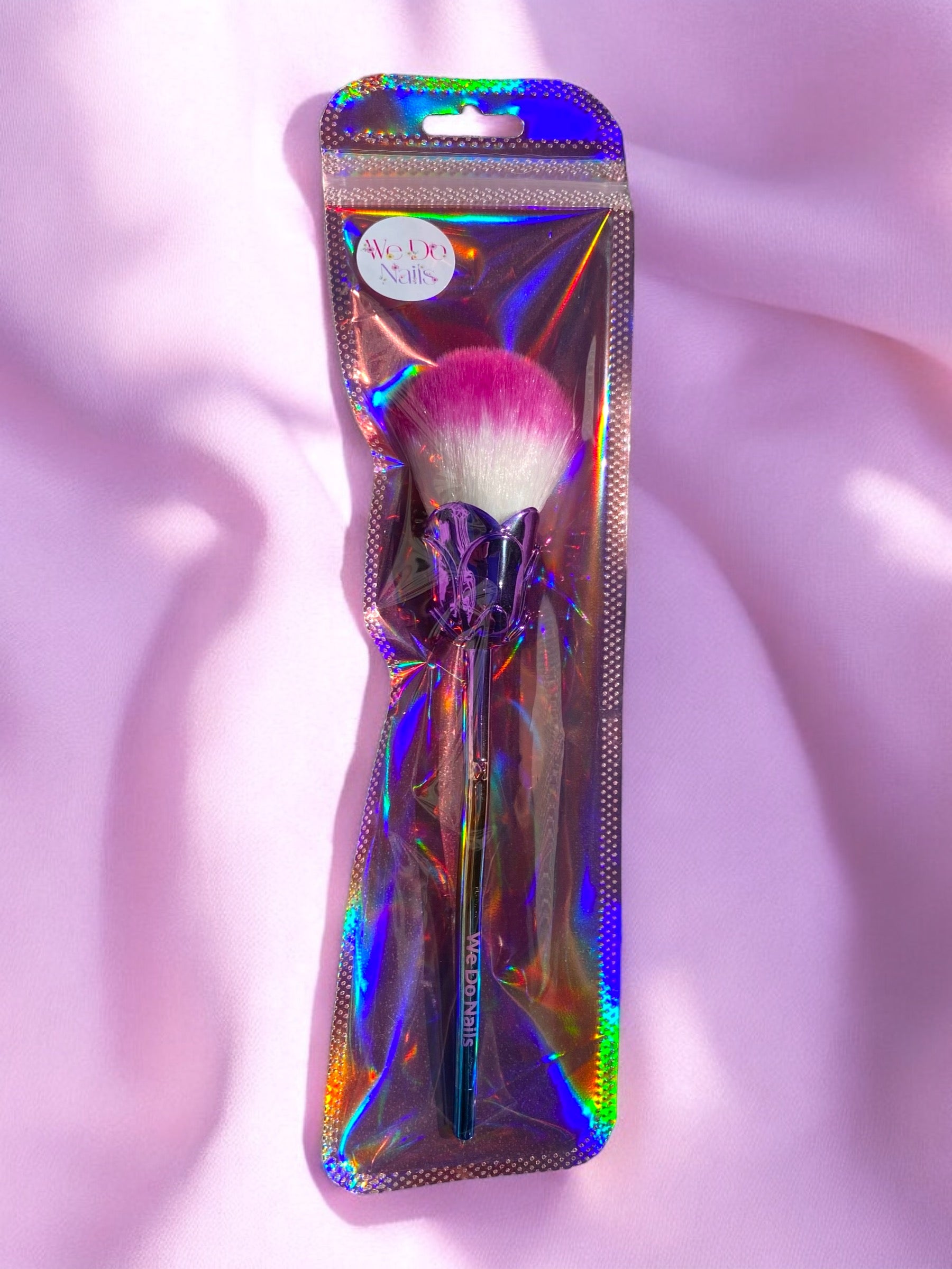 Small Purple & White Flower Dust & Makeup Brush