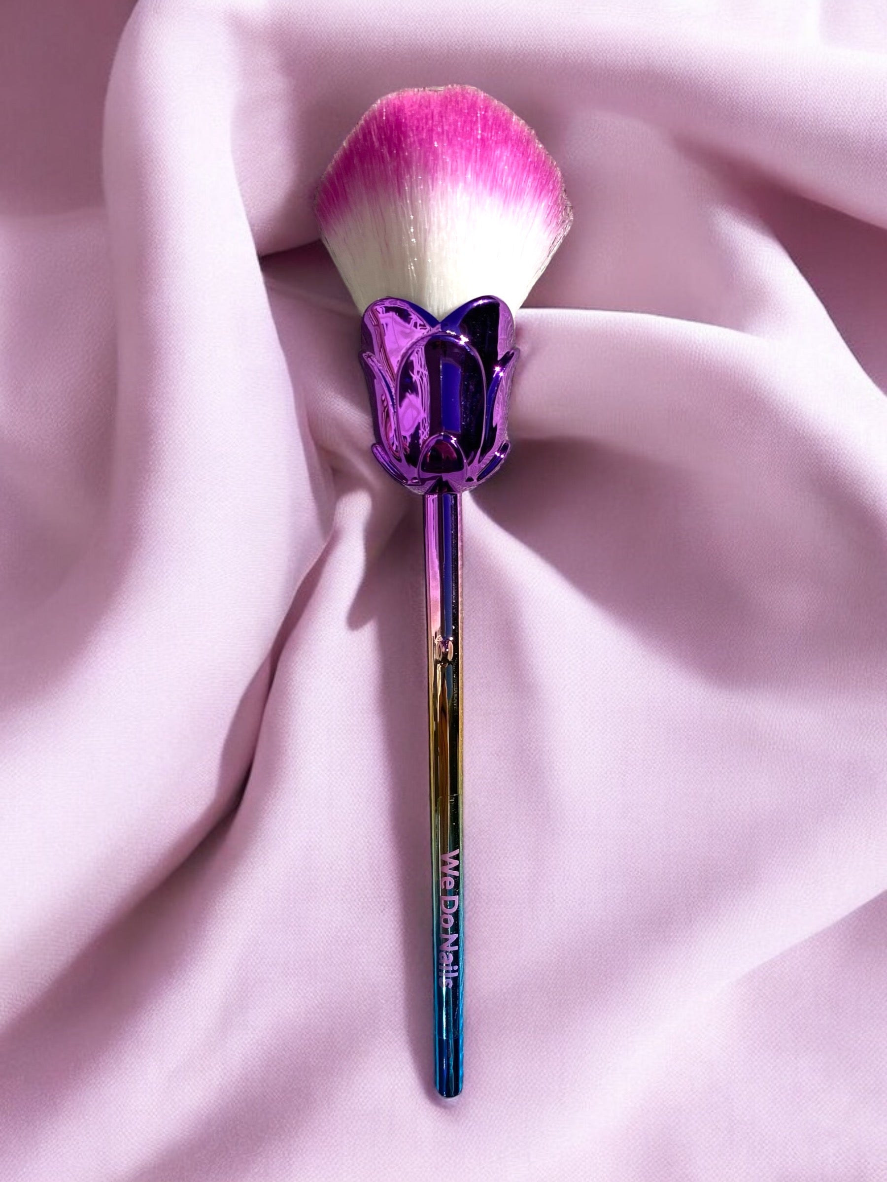 Small Purple & White Flower Dust & Makeup Brush