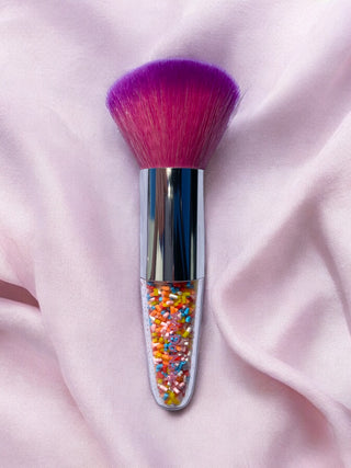 Small Colourful Dust & Makeup Brush with Sprinkles
