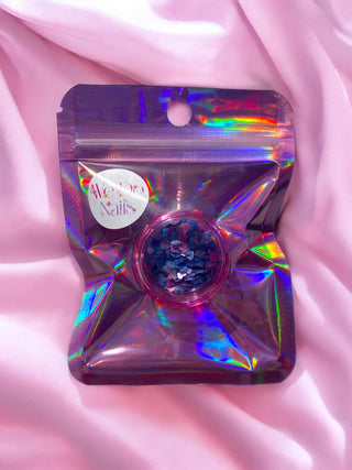 Blue & Pink Heart Sequins