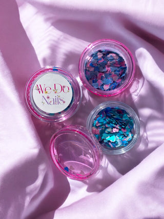 Blue & Pink Heart Sequins