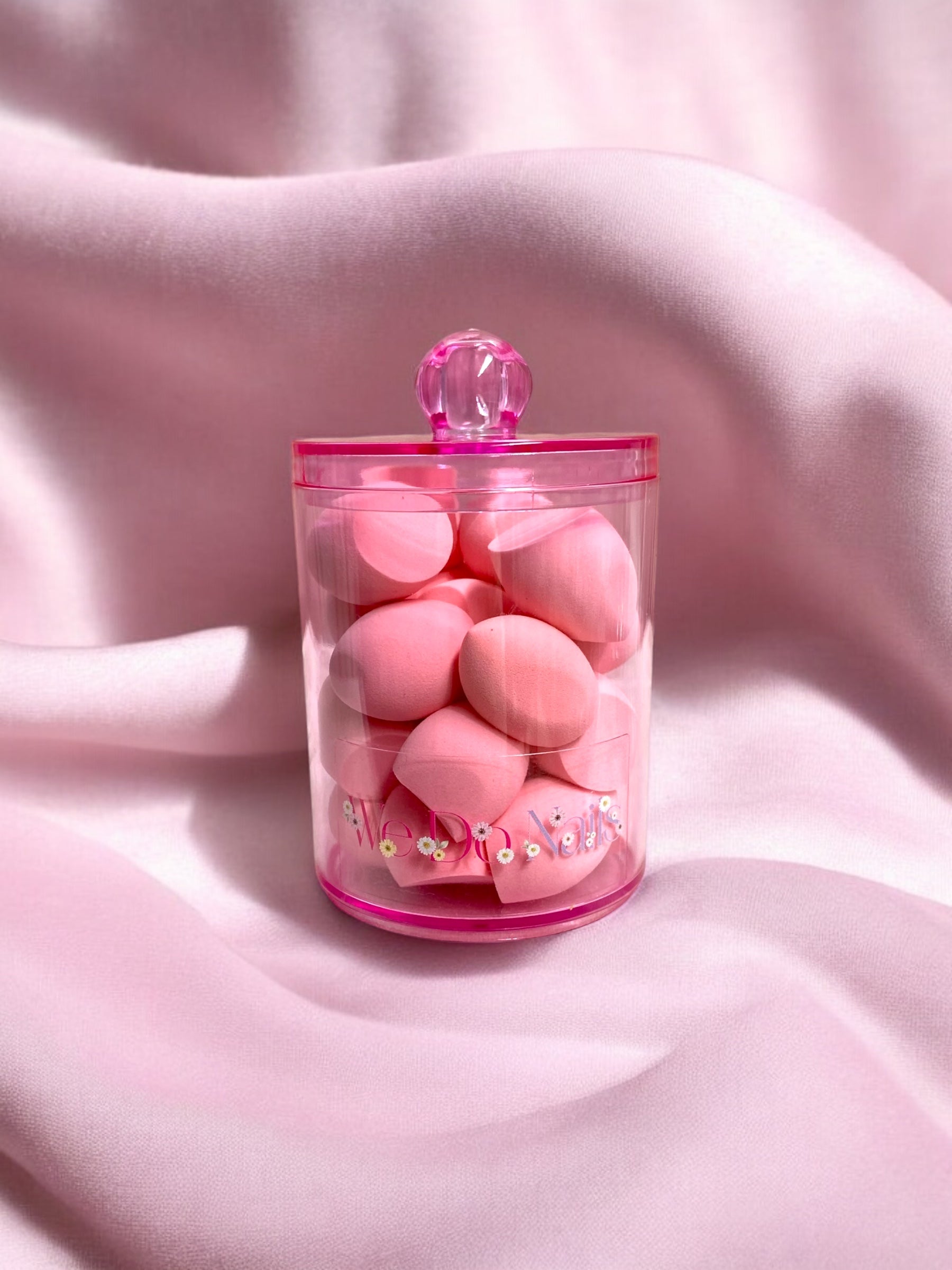 Pink Nail Fix Containers with 25 Mini Pink Ombre Sponges