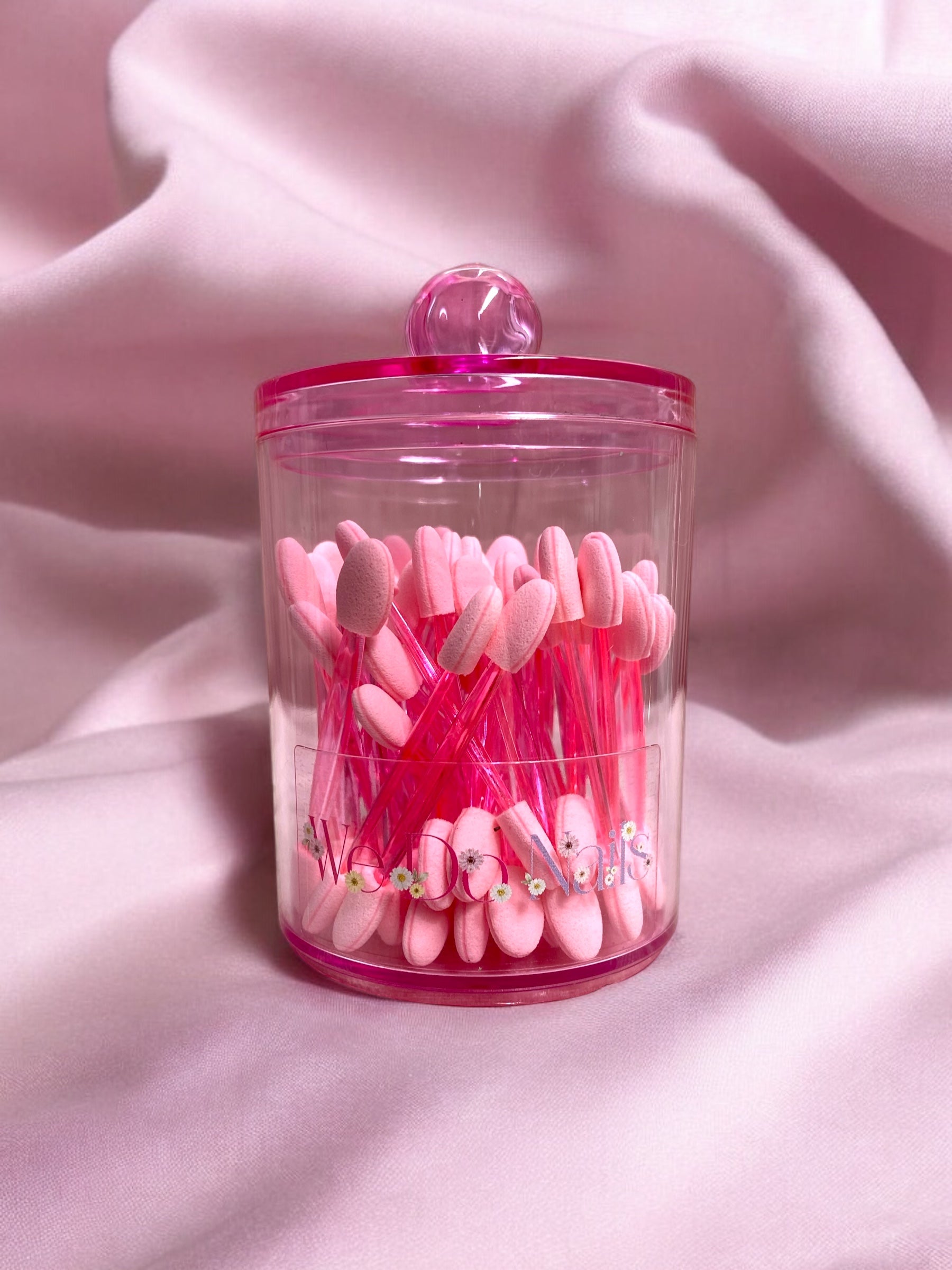 Pink Nail Fix Containers with 50 Pink Chrome Applicators