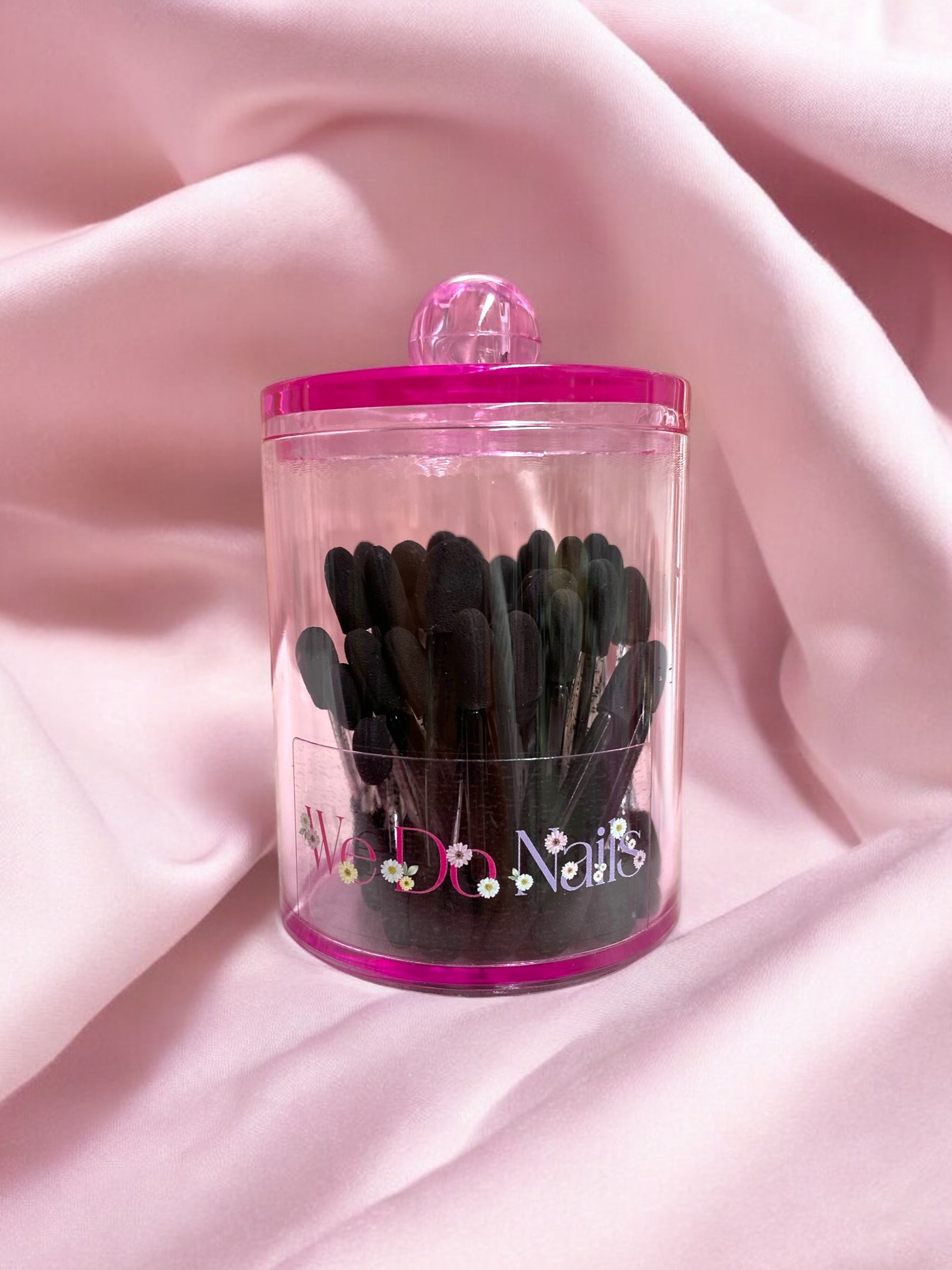 Pink Nail Fix Containers with Black Chrome Applicators