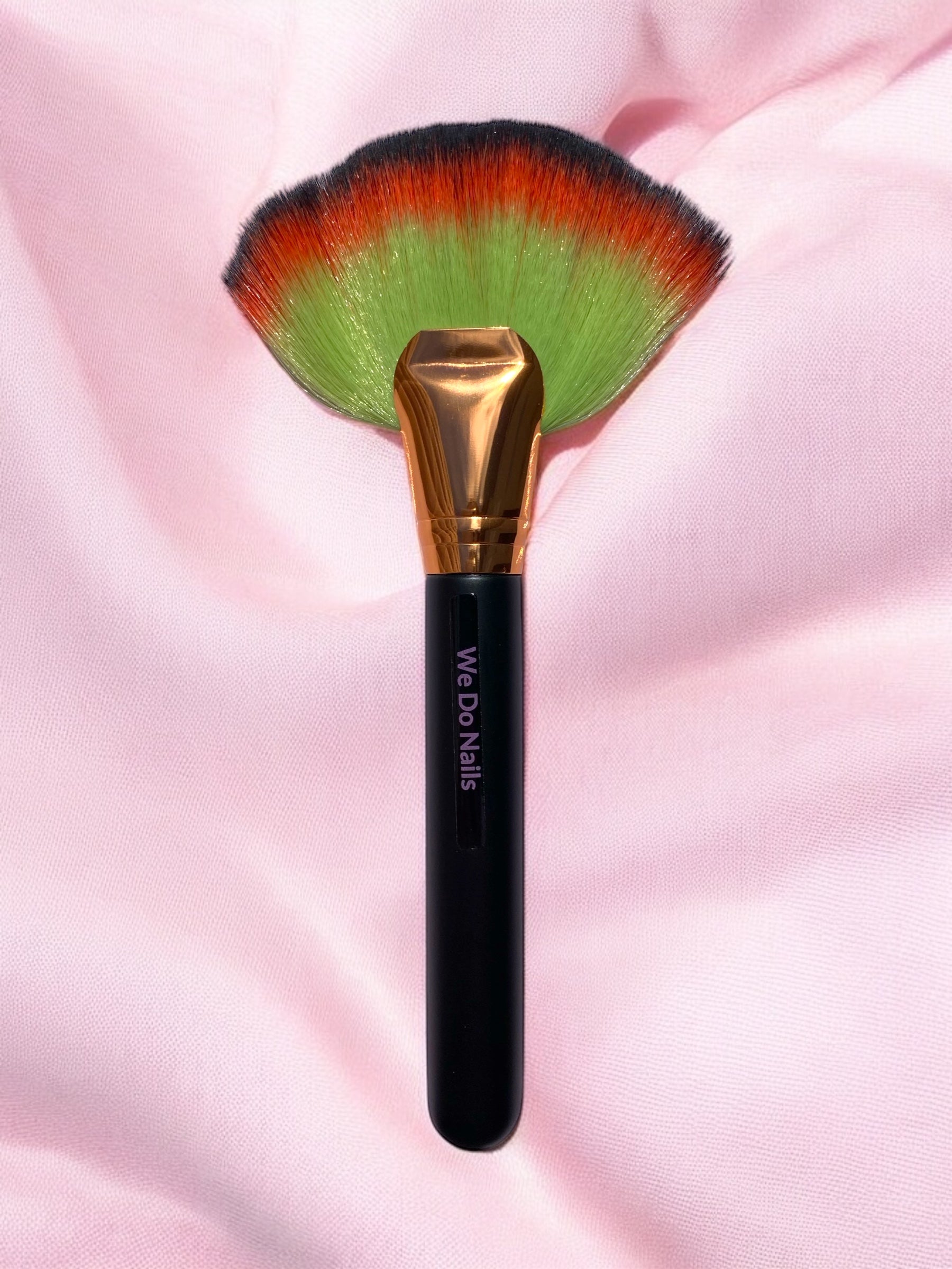 Large Orange, Yellow & Black Dust & Makeup Brush