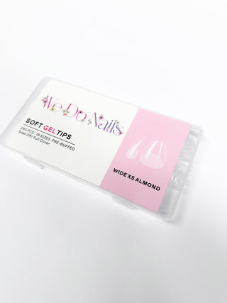 WIDE XS Almond Soft Gel Tips